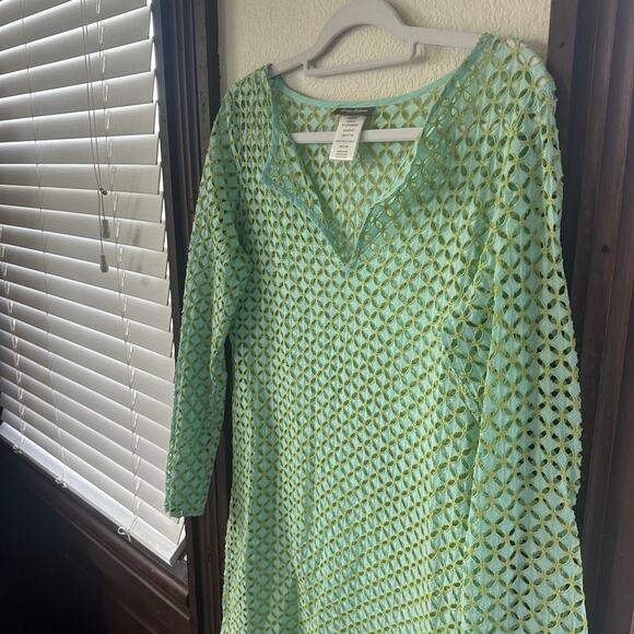 Vintage Tommy Bahama Crochet Eyelet Beach Pool Lake Coverup Size M Y2K - Picture 5 of 7
